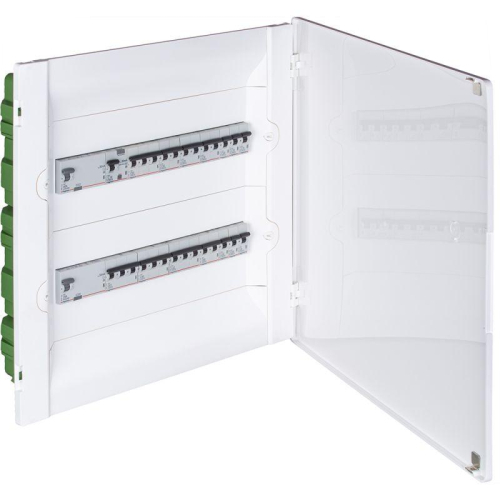 Щиток распределительный СП Practibox3 IK 07 2 рейки 36мод. с клеммник. заземл. и нейтрали IP40 бел. дверь Leg 401767