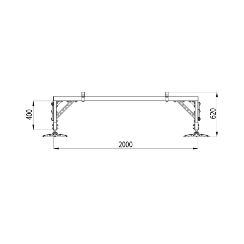 Конструкция опорная для установки оборудования TECHNORAPTOR FOOT 2000х3000 тип 1 KM-TR-F-SSEI-2000-3000-1 КМ TR0045
