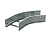 Угол для лестн. лотка горизонтальный 45град. 100х800 R-660 DKC ULC618