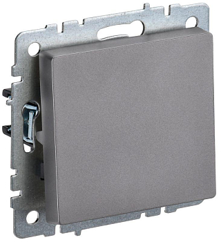 Выключатель перекрестный 1-кл. СП BRITE 10А ВС10-1-3-БрС механизм сталь IEK BR-V13-0-10-K46