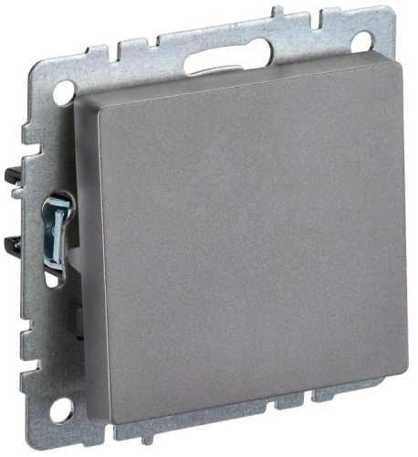 Выключатель перекрестный 1-кл. СП BRITE 10А ВС10-1-3-БрС механизм сталь IEK BR-V13-0-10-K46