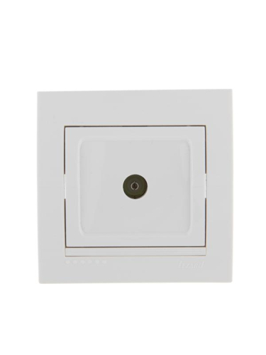 Розетка телевизионная оконечная TV СП Deriy 16А IP20 бел./бел. LEZARD 702-0202-130