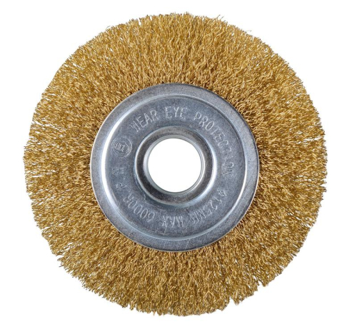 Щетка для УШМ плоская латунированная 125мм Вихрь 73/1/3/45