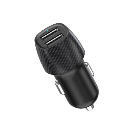 Устройство зарядное автомобильное с двумя портами USB-А + USB-A 12Вт со световой индикацией черн. Rexant 18-2220