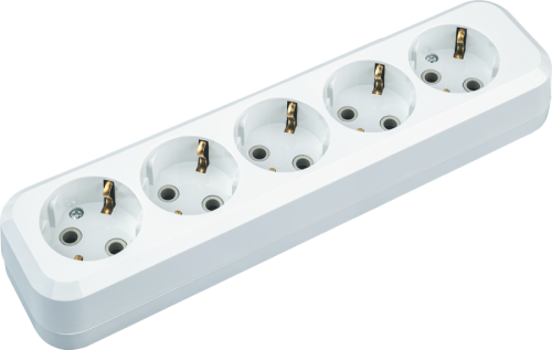 Колодка удлинителя 5-м с заземл. 61 588 NCA-BL01-05-E-WH АБС-пластик Navigator 61588