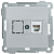 Розетка телефонная СП Bolero РТ12-1-Б RJ12 механизм серебр. IEK ETB10-K23