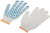 Перчатки вязаные "Волна" (4 нити) 10 класс вязки х/б с ПВХ 12491
