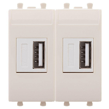 Устройство зарядное USB 2.1А 2мод. Avanti "Ванильная дымка" DKC 4405542