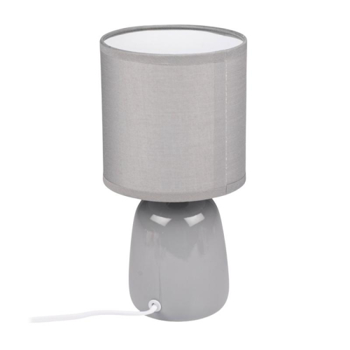 Светильник настольный JH2-02-gy E14 IP20 130х130х255мм керамика; ткань; PVC-пластик сер. JazzWay 5062320