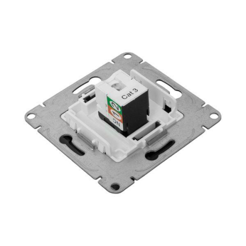 Розетка телефонная 1-м СП Эпика RJ11 механизм черн. EKF UP1-SOB-RJ11