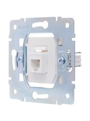 Розетка телефонная СП Vesna евро стандарт механизм жемчуж./бел. перламутр LEZARD 742-3088-137