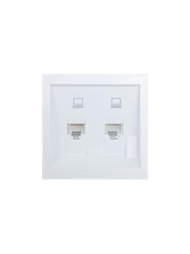 Розетка компьютерная 2-мест. ZIMA IP20 бел. LEZARD 704-0288-141