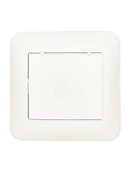 Розетка 1-м СП ASTI 16А IP20 с заземл. с крышкой термопласт в сборе жемчуж./бел. перламутр. LEZARD 7081-3030-123В