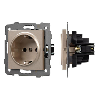 Розетка электрическая SCT-MEU1-PL-GD-V 16А 250В механизм Arlight 049817