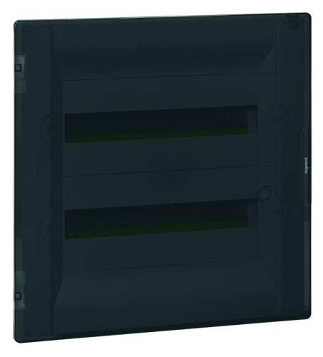 Щиток распределительный СП Practibox3 IK 07 2 рейки 36мод. с клеммник. заземл. и нейтрали IP40 прозр. дверь Leg 401757