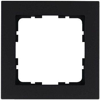 Рамка 1-м G-Classic черн. матов. soft touch Jasmart G1001PB