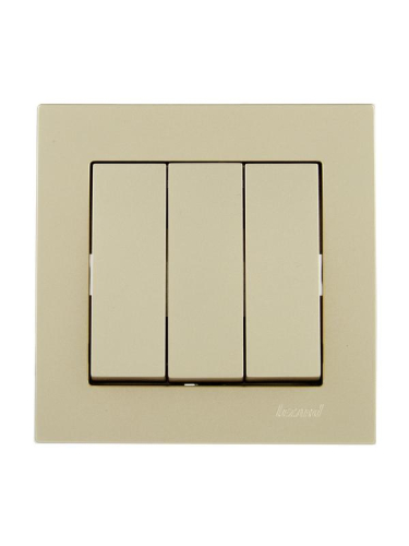 Выключатель 3-кл. СП Vesna механизм титан LEZARD 742-3788-109