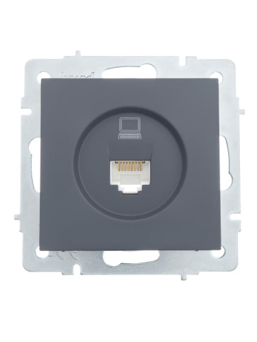 Розетка компьютерная 1-м СП Vesna механизм графит LEZARD 742-3488-139