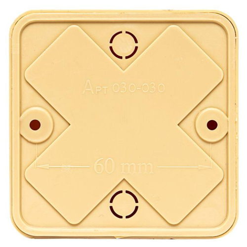 Коробка разветвительная КМР-030-030кг 75х75х26 с клеммником свет. дерево EKF plc-kmr-030-030kg-s