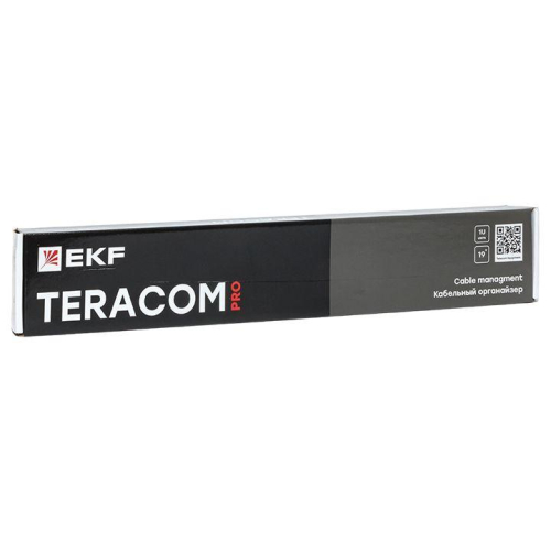 Органайзер кабельный TERACOM PRO 1U 5 колец сер. EKF TRP-1CO-5R-M-GR