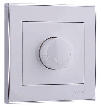 Светорегулятор СП 500Вт Rain с фильтром и предохранителем с хром. боковой вставкой бел. LEZARD 703-0225-117