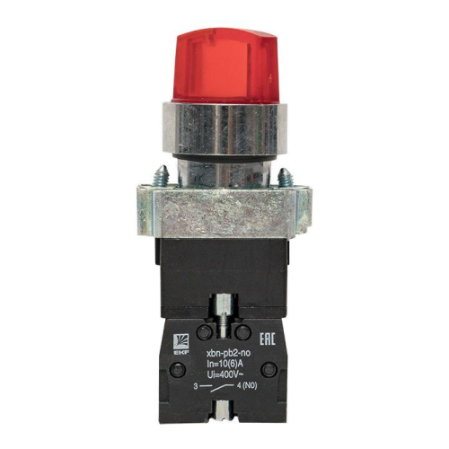 Переключатель BD21 2P с красн. подстветкой 230В NO PROxima EKF xb2-bk21-r-230