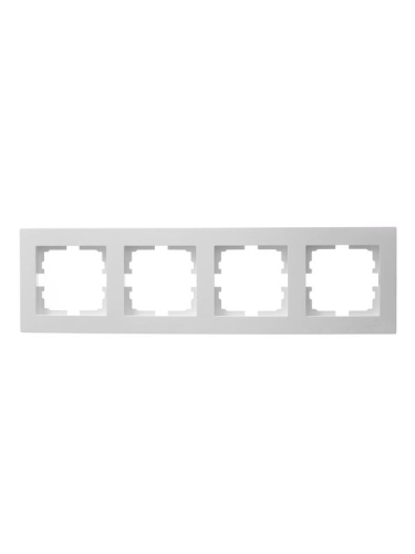 Рамка 4-местн. горизонт. VESNA бел. LEZARD 742-0200-149