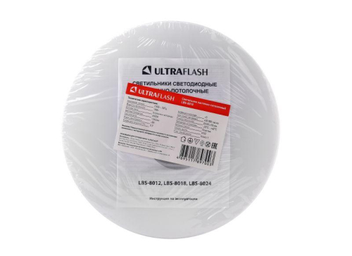 Светильник светодиодный LBS-8018 18Вт blanc настенно-потолочный Ultraflash 15139