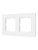 Рамка 2-местн. гориз. VESNA стекло бел. матов. LEZARD 742-5380-147