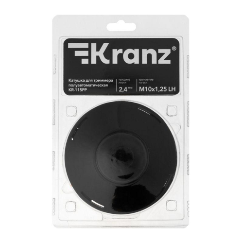 Катушка для триммера полуавтоматическая KR-115PP гайка М10х1.25 Kranz KR-16-1221