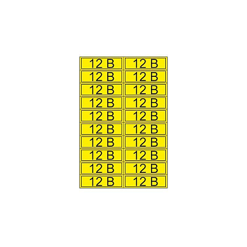 Наклейка знак электробезопасности "12В" 15х50мм Rexant 55-0001