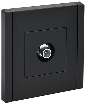 Розетка TV проходная FORTE&PIANO FP129 черн. IEK FP-A10-P-K02