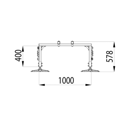 Конструкция опорная для установки оборудования TECHNORAPTOR FOOT 1000х4000 KM-TR-F-SSEI-1000-4000 КМ TR0008