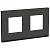 Рамка 2-м UNICA PURE горизонт. черн. стекло/антрацит SchE NU600486