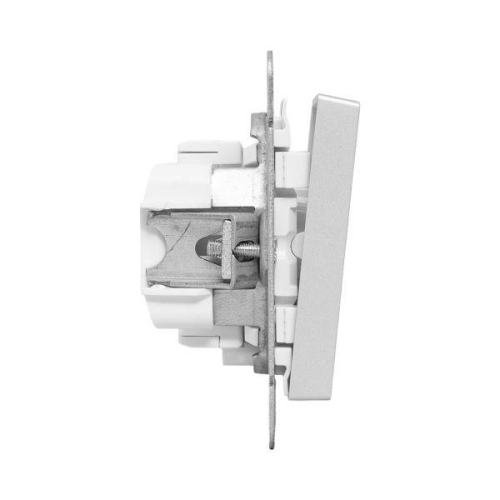 Выключатель 1-кл. СП Эпика с подсветкой механизм алюм. EKF UP1-SWA-14