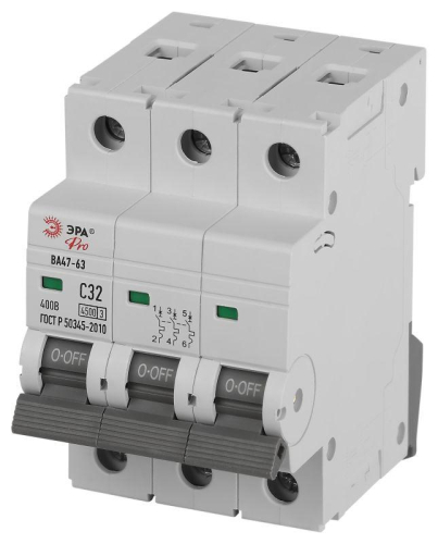 Выключатель автоматический 3п C 32А 4.5кА ВА47-63 PRO ЭРА Б0059440