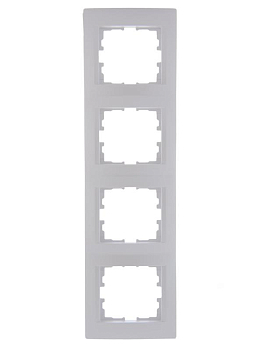 Рамка 4-м Karina вертикал. жемчуж./бел. перламутр LEZARD 707-3000-154