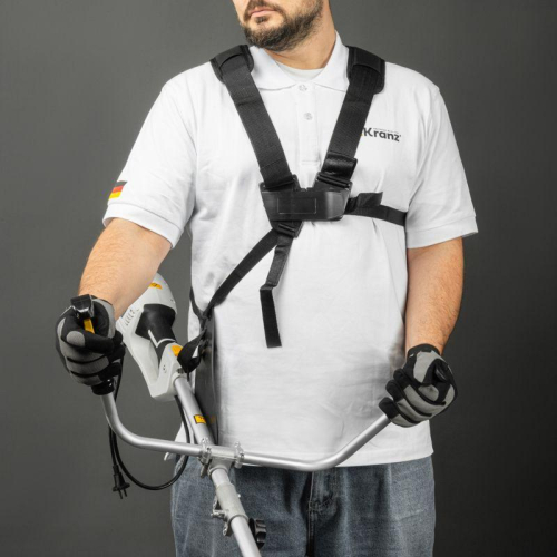 Триммер электрический KR-1400 1400Вт 420/255мм катушка+диск разборная штанга Kranz KR-16-1212