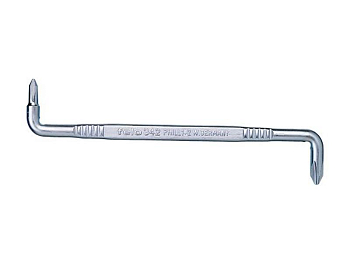 Отвертка двусторонняя изогнутая Z-образ. PH3-PH4 200мм FELO 34234000