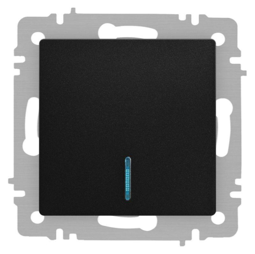 Выключатель Accent 6-102-05 с подсветкой 10А-250В IP20 СУ AL/CU антрацит Intro Б0063475