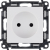 Розетка 1-м СП Valena Life 16А IP20 250В 2P защ. шторки безвинтов. клеммы с лицев. панелью механизм бел. Leg 753416