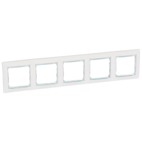 Рамка 5-м Valena горизонт. бел. кристал. Leg 774465