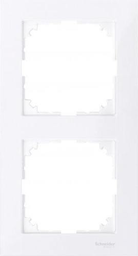 Рамка 2-м M-Pure бриллиантовый бел. SchE MTN4020-3625