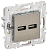 Розетка USB A+A 3.1А SKANDY SK-R15N никель IEK SK-U21-D31-K50