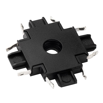 Коннектор X-образный Метр (MTR)16 CX-BL накладной шинопровод низковольтный черн. Pro JazzWay 5057357