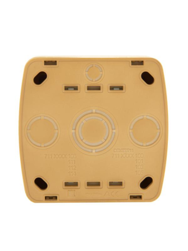 Переключатель проходной 1-кл. ОП Demet 10А IP20 ясень LEZARD 711-4700-105