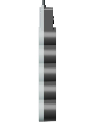 Удлинитель 3х5м с заземл. 10А IP20 USB 2500Вт 220В ПВС 3х1 с выкл. черн. КОСМОС YKsm5m4g-Z-VU10А-B