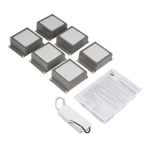 Светильник светодиодный PPL 089/G OPAL 42Вт 6500К IP40 6х(89х89х40мм) GREY ДВО/ДПО домино в потолок Грильято (комплект 6шт) Pro JazzWay 5060173