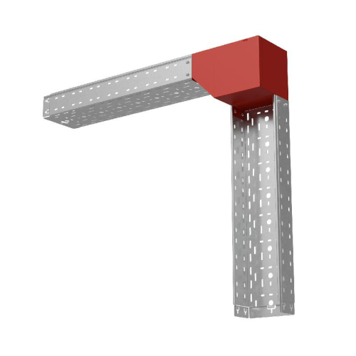 Угол для лотка вертикальный внешний L 100х200мм с разворотом трассы на 90град. "ПЛЮС" HD85 КМ PL18470