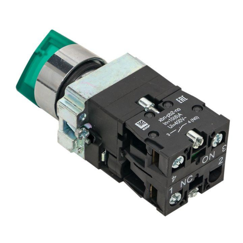 Переключатель BD33 3P с зел. подстветкой 230В NO PROxima EKF xb2-bk33-g-230